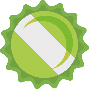 A green and white logo with a circle png