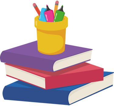 Books and pencils clipart png