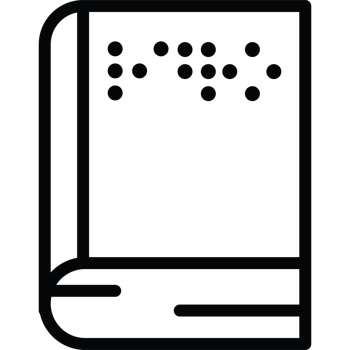 Braille book icon on a transparent background png