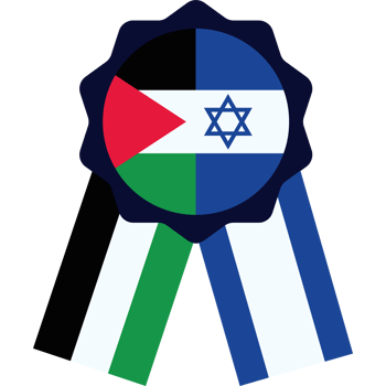 The israeli and palestinian flag badge png