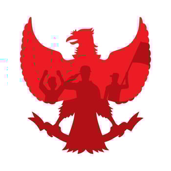 The logo for the indonesian army vector