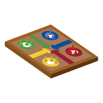 game board parchis isolated vector