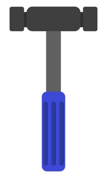 Flat hammer icon isolated on white background. vector