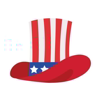 An american hat with stars on it vector