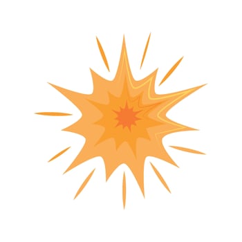 A cartoon explosion icon on a white background vector