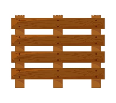 garden wood fence brown antique illustration vector