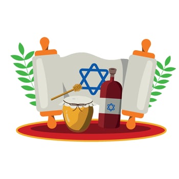 Jewish holiday illustration vector