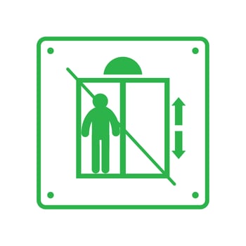 earthquake icon signal of do not use the elevator vector