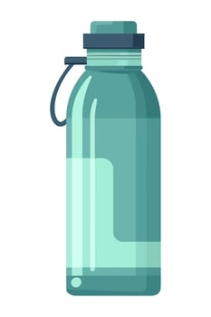 Water bottle with lid isolated illustration vector
