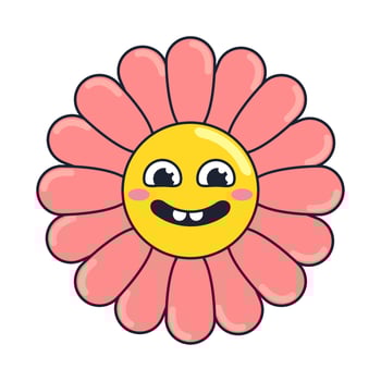 cartoon flower design vector