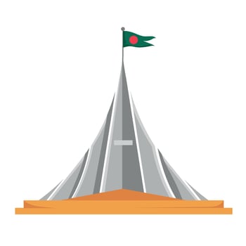 bangladesh smriti soudho landmark isolated vector