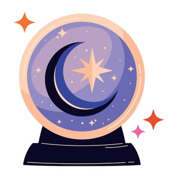 esoteric crystal ball icon isolated vector