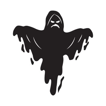 ghost creature silhouette vector