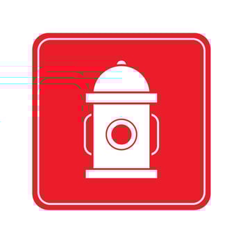 emergency signal of hydrant icon vector