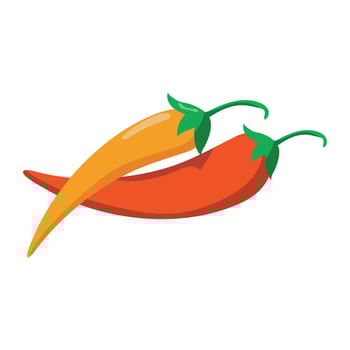 Hot chili peppers illustration vector