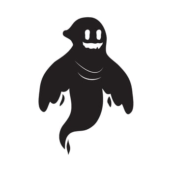A ghost with a smile on its face vector