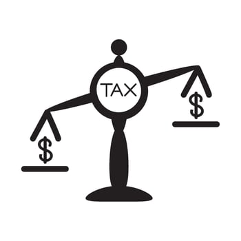 Tax scales balance tax scales balance tax scales illustration vector