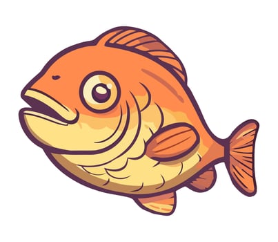 A cartoon fish with a big mouth vector