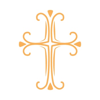 catholic cross golden illustration vector