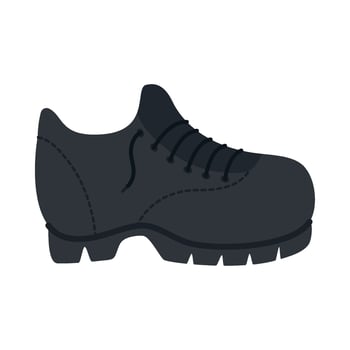 Black shoe icon on white background vector