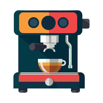 Coffee machine flat design illustration vector