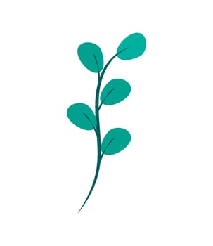 A green plant with leaves on it vector