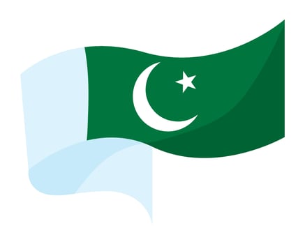 pakistan day emblem isolated icon vector