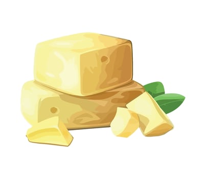 cartoon cheese fresh organic meal vector