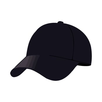 A black baseball cap on a white background vector