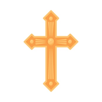 A cross with a golden cross on it vector