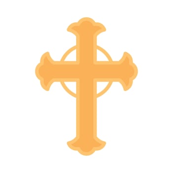A cross icon in a flat style vector