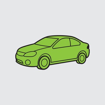 Hand drawn sedan car illustration vector