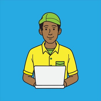work from home graphic illustration vector