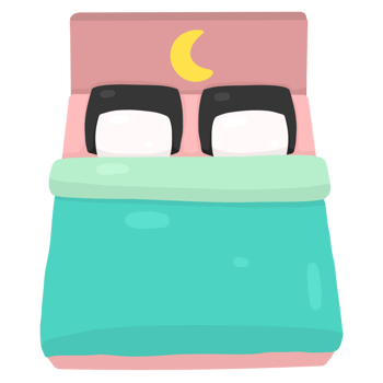 Cute cartoon bed png