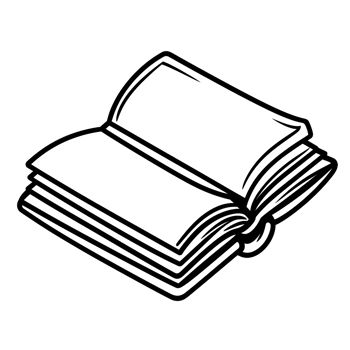 Realistic Book with Pages Transparent Background png