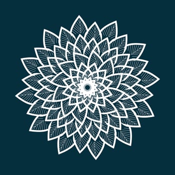 Colorful mandala in hand drawn style vector