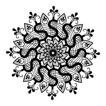 Heavy Lineal mandala background concept vector