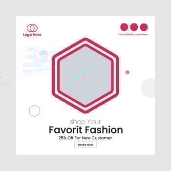 Favorite Fashion Social Media Post Template vector