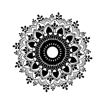 New Black and white mandala background with ornament vector