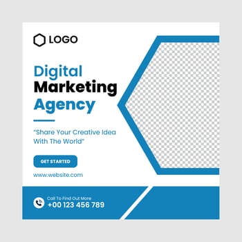 Digital Marketing Agency Social Media Post vector