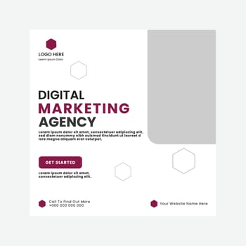New illustrator Digital Marketing Agency Social Media Post vector