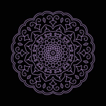 Colorful mandala in hand drawn style vector