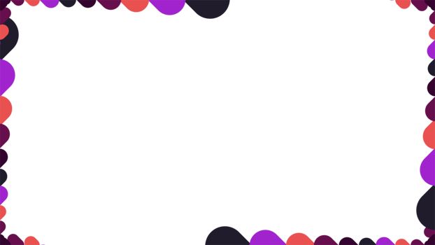 abstract colorful frame with black and white polka dots on transparent background png