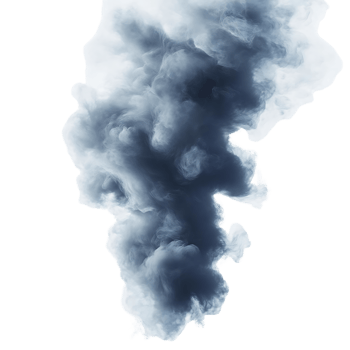 Abstract Smoke Cloud with Transparent Background, Isolated on Black for Design Elements, Digital Art, and Graphic Design png