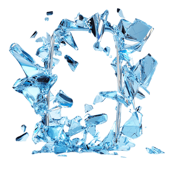 Shattered Glass Phone Frame with Transparent Background png