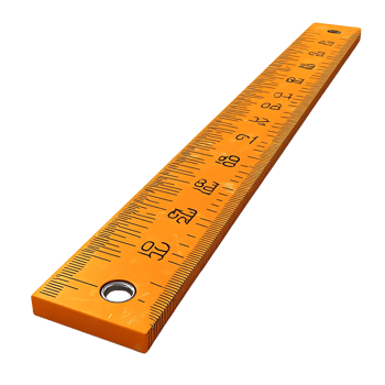 Orange Ruler with Transparent Background Measurement Tool for Accuracy and Precision png