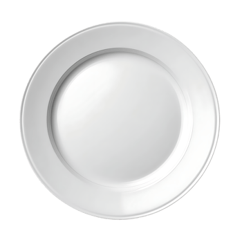 White Porcelain Plate with Transparent Background, Ideal for Mockups and Design Projects png