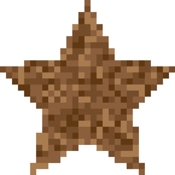 Pixelated dark skin nude tone censorship bars in star shape. Ideal for use in content moderation, production, and social media graphics. vector