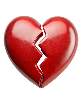 Heart Splitting in Two Pieces png