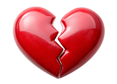 Heart Breaking with a Crack png